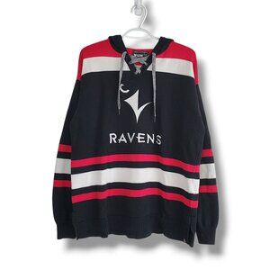 Carleton Ravens Bruzer Knit Jersey Hoodie Sweatshirt Black Size M